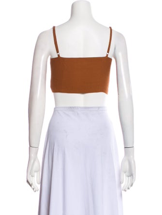 Reformation V-Neck Sleeveless Crop Top