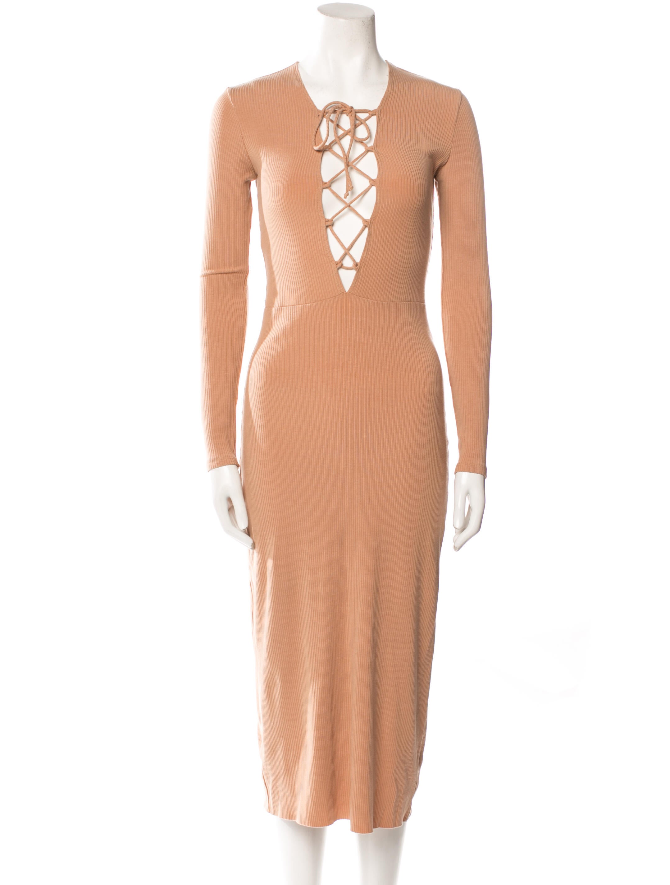 Reformation V-Neck Midi Length Dress