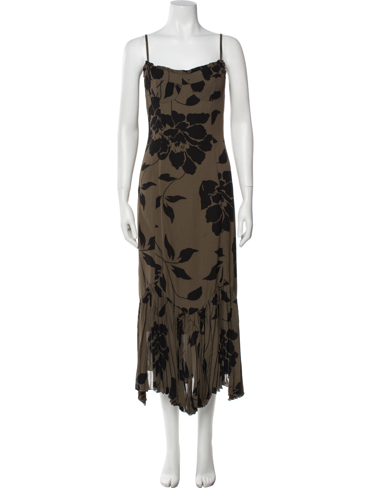 Prada Silk Knee-Length Dress - Neutrals Dresses, Clothing