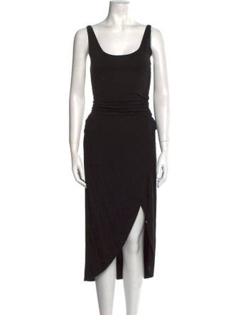 Reformation Scoop Neck Midi Length Dress