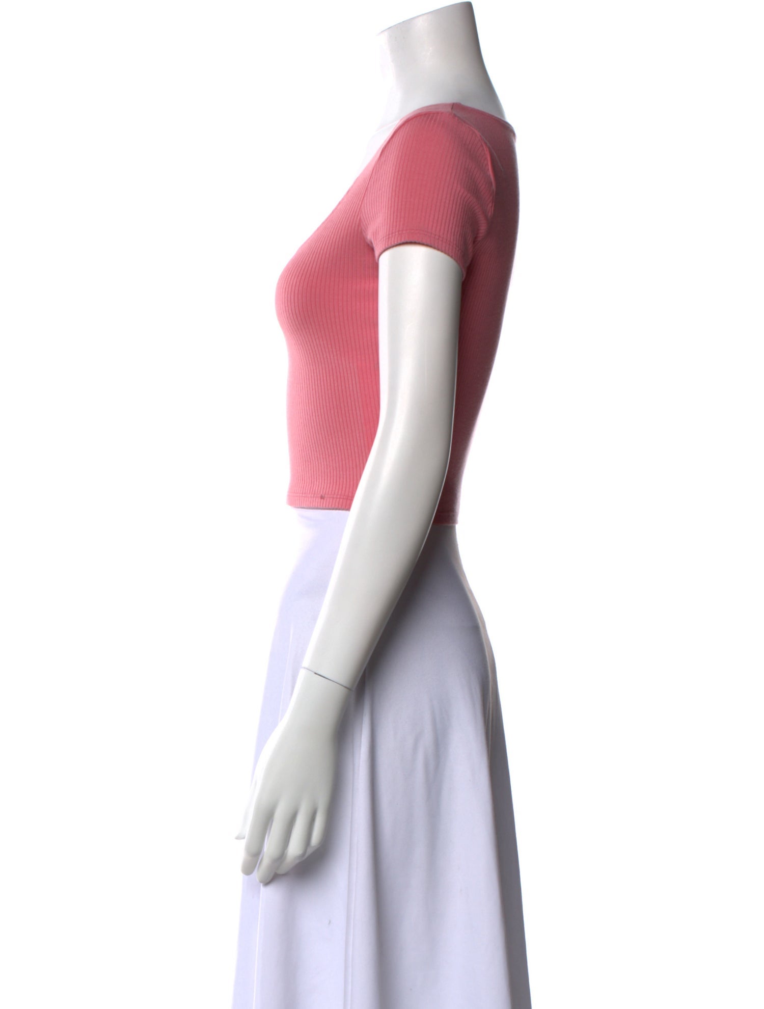 Reformation Square Neckline Short Sleeve Crop Top