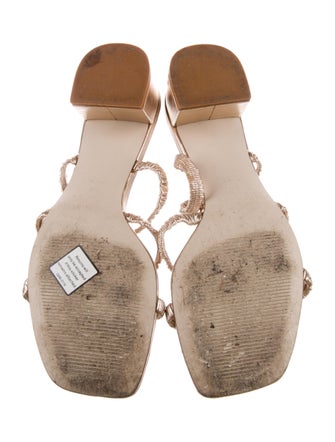 Reformation Leather Pleated Accents Slides