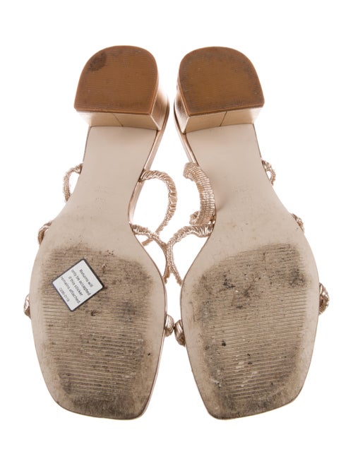 Reformation Leather Pleated Accents Slides