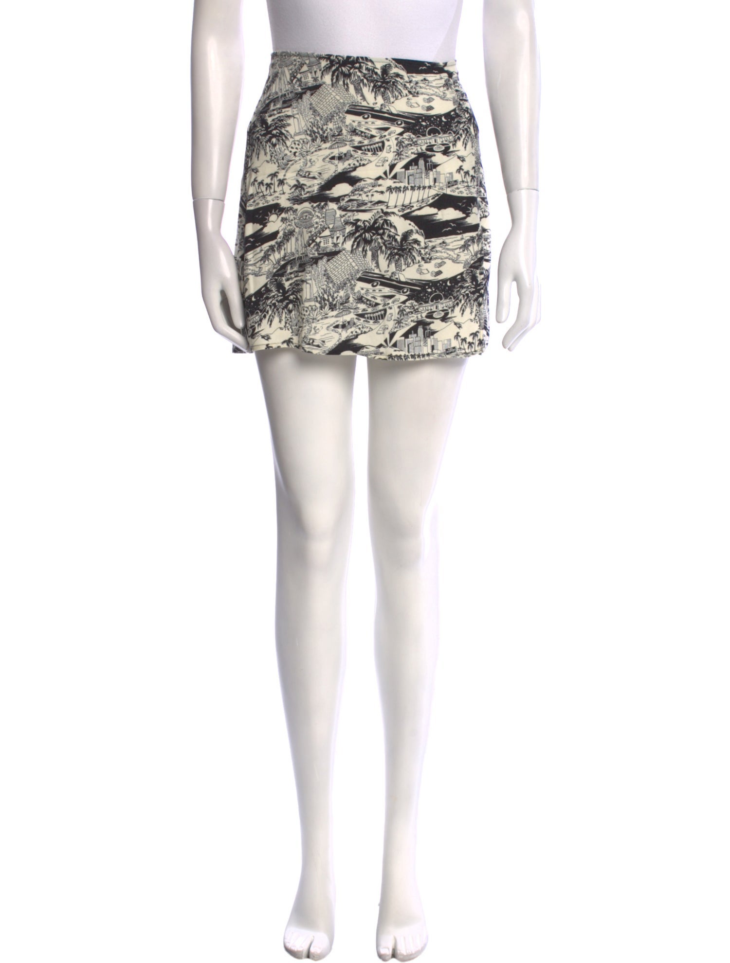 Reformation Printed Mini Skirt