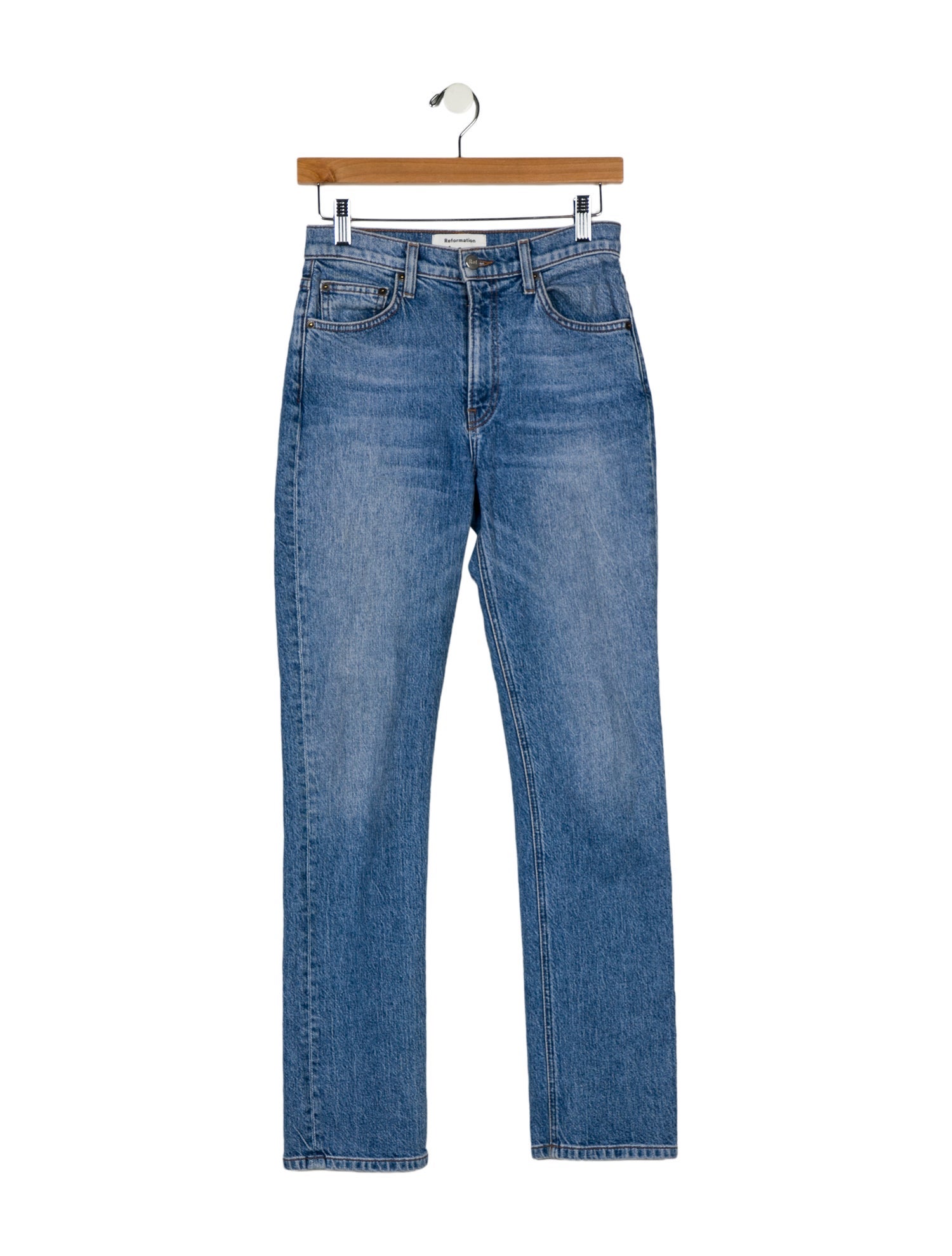 Reformation Mid-Rise Straight Leg Jeans