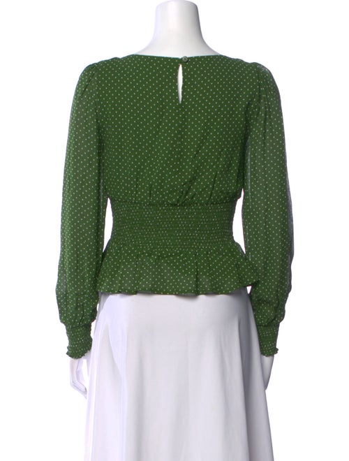 Reformation Polka Dot Print Square Neckline Crop Top