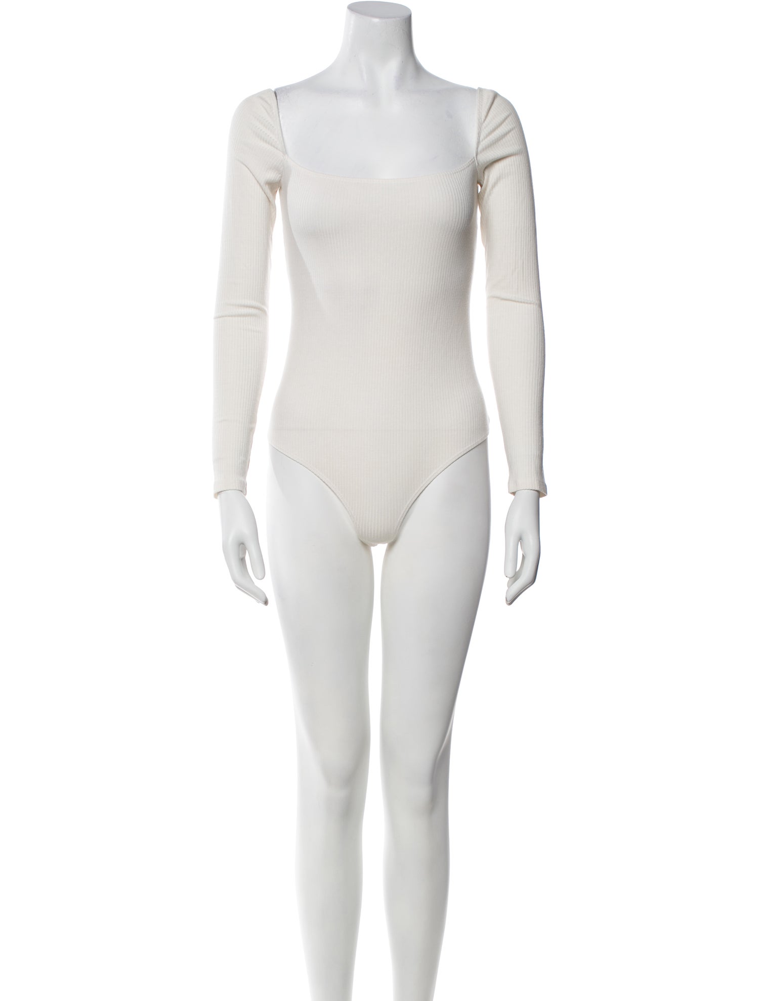 Reformation Square Neckline Long Sleeve Bodysuit