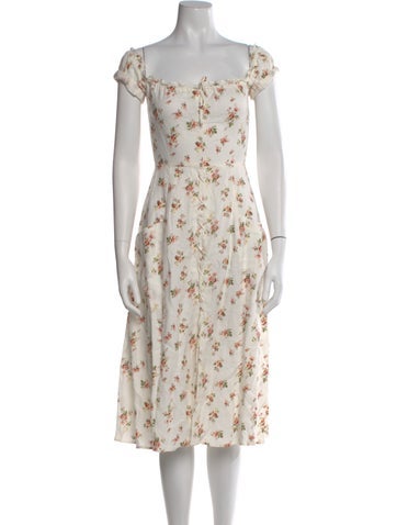 Reformation Dresses Linen Midi Length Dress US 0 | XS