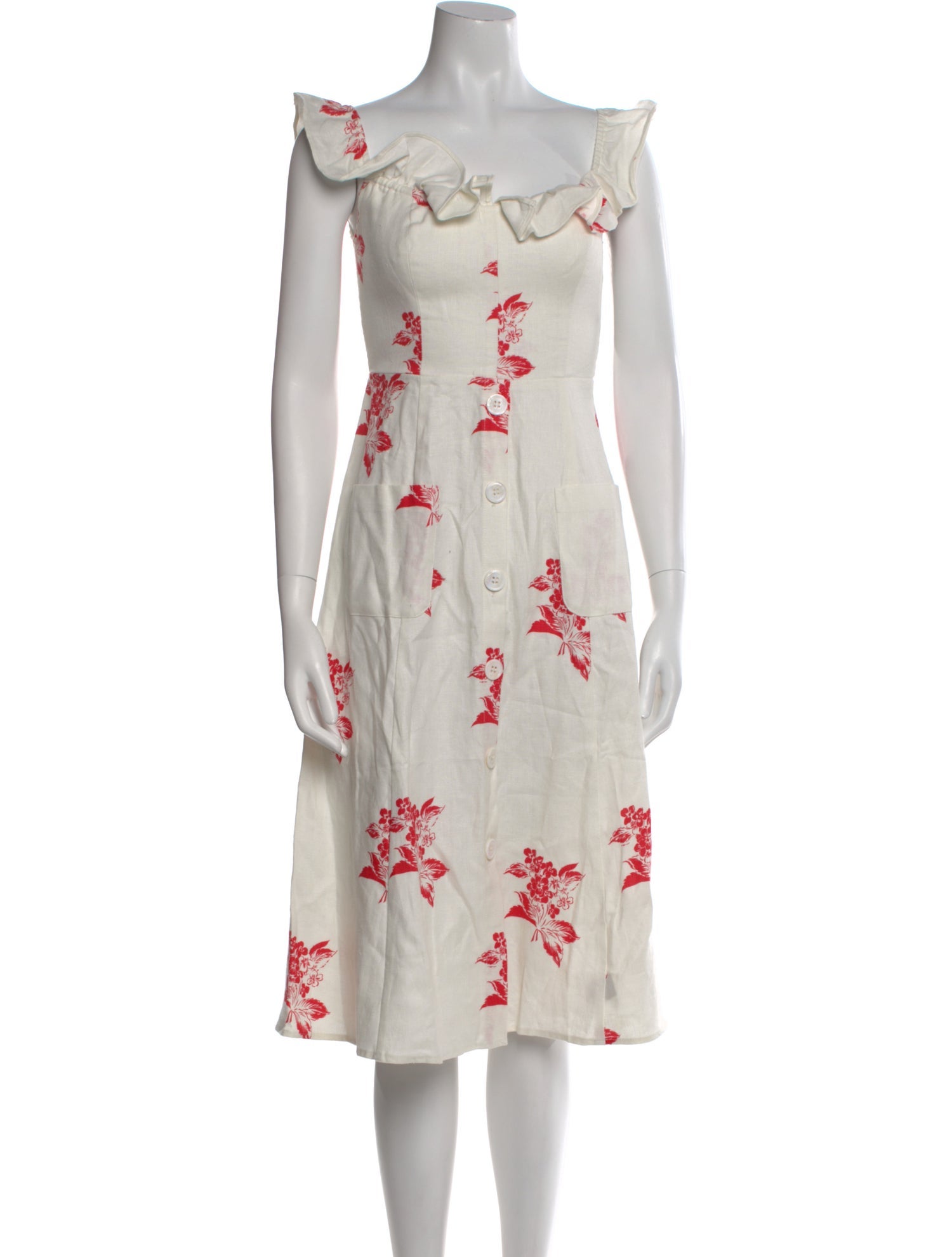 Reformation Linen Midi Length Dress w/ Tags