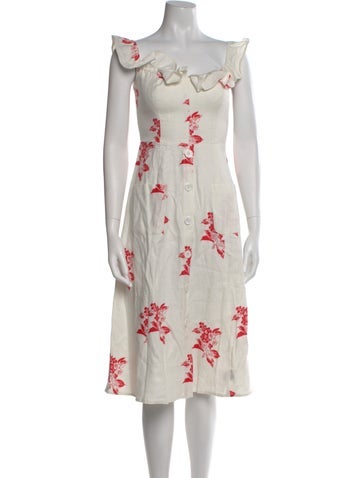 Reformation Dresses Linen Midi Length Dress XS