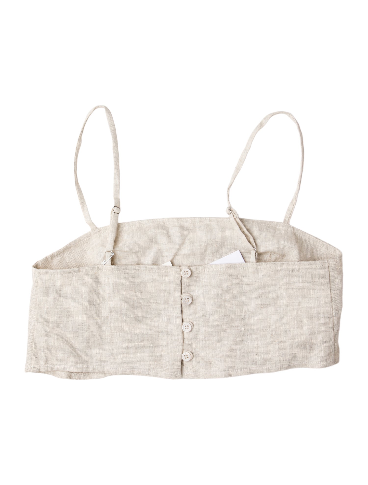 Reformation Linen Square Neckline Crop Top w/ Tags