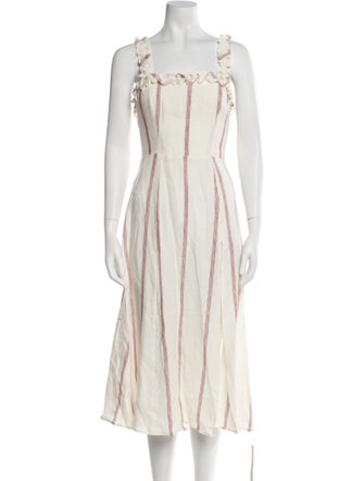 Reformation Linen Midi Length Dress