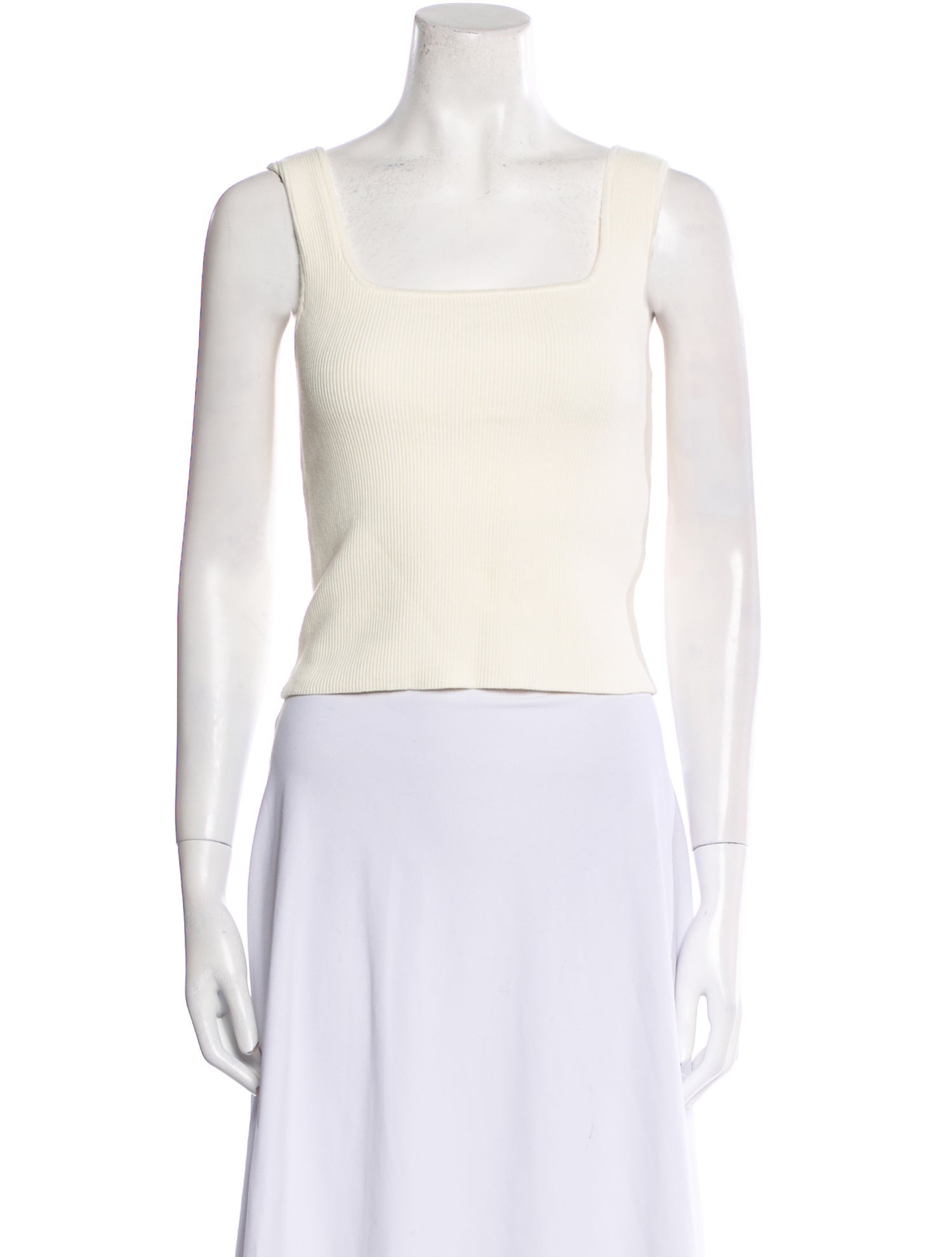Reformation Square Neckline Sleeveless Crop Top