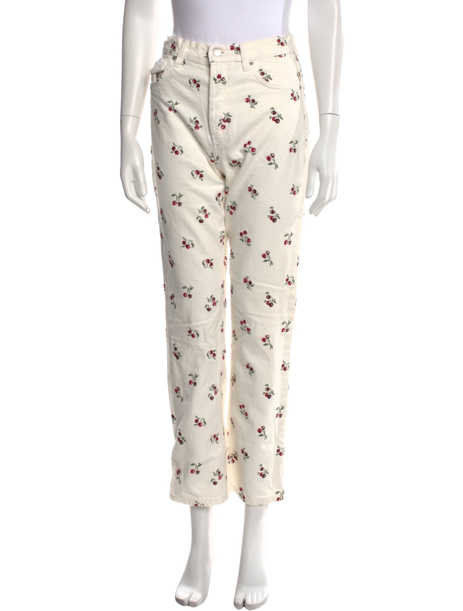 Reformation Printed Straight Leg Pants