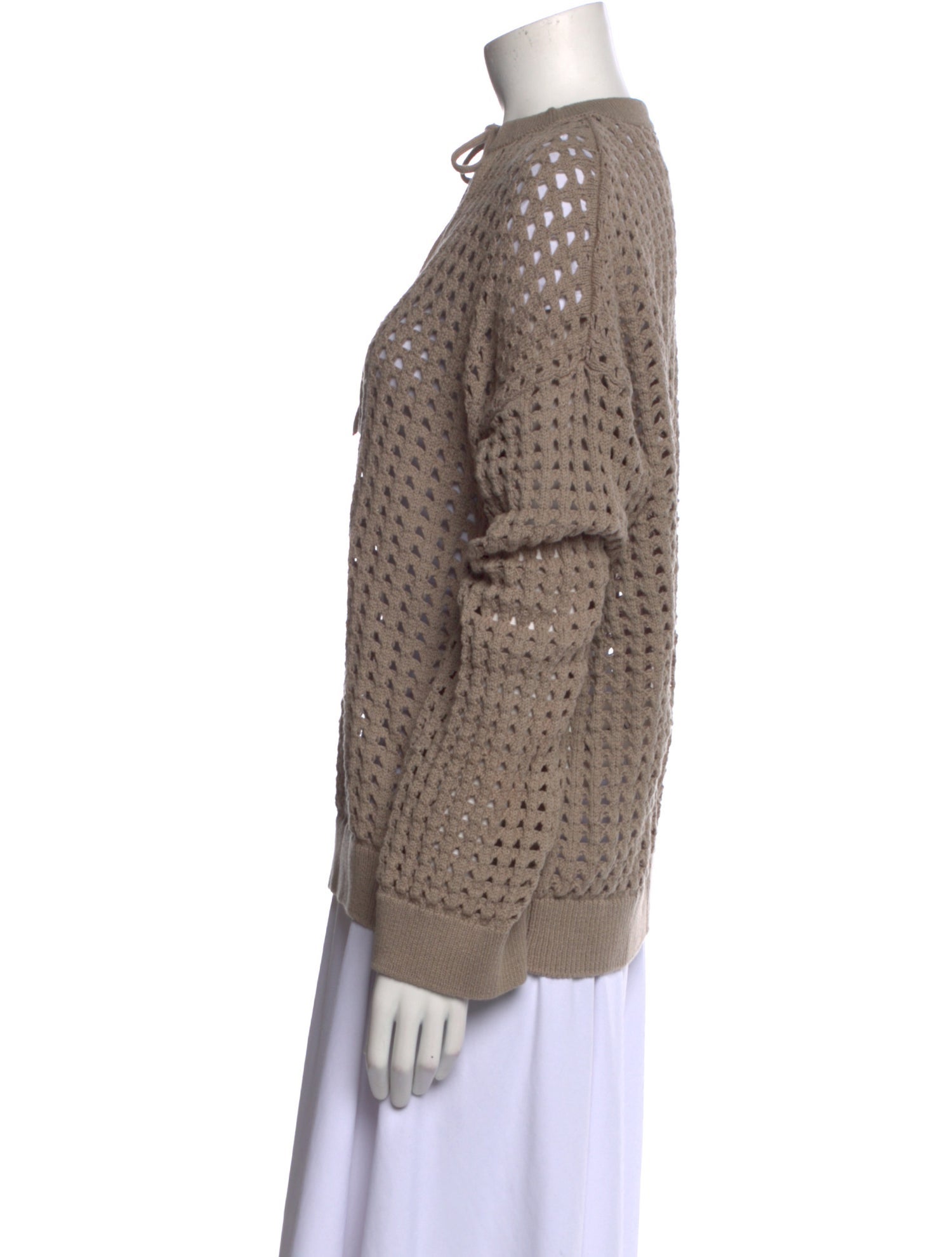 Reformation Tie Neck Long Sleeve Sweatshirt