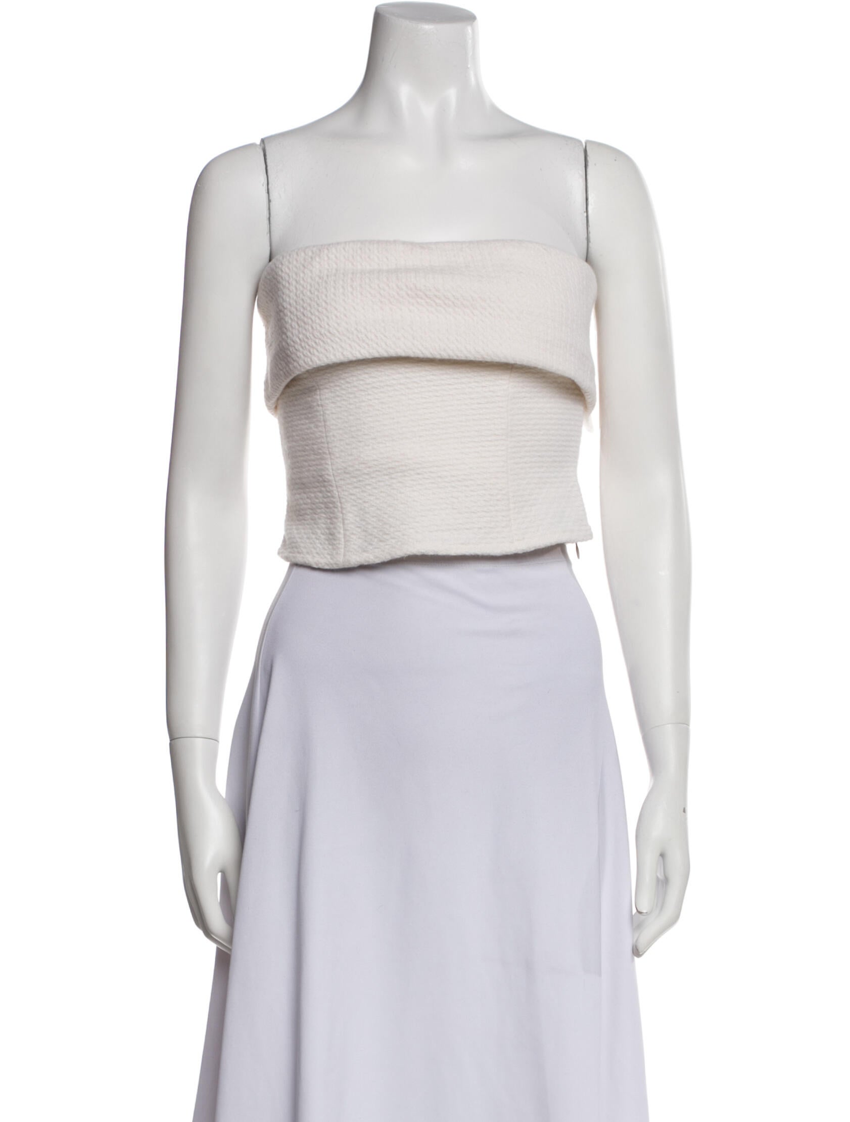 Reformation Square Neckline Sleeveless Crop Top