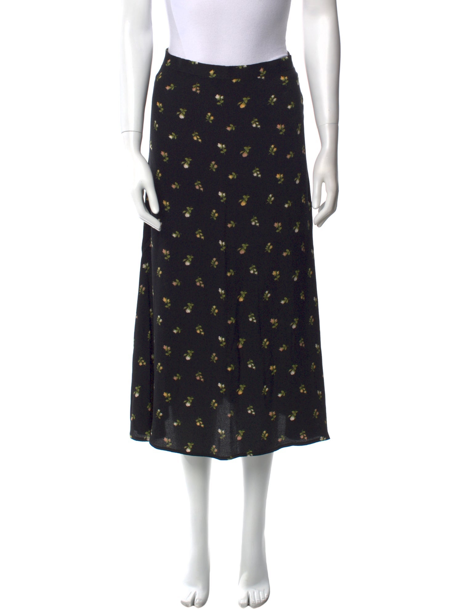 Reformation Floral Print Knee-Length Skirt