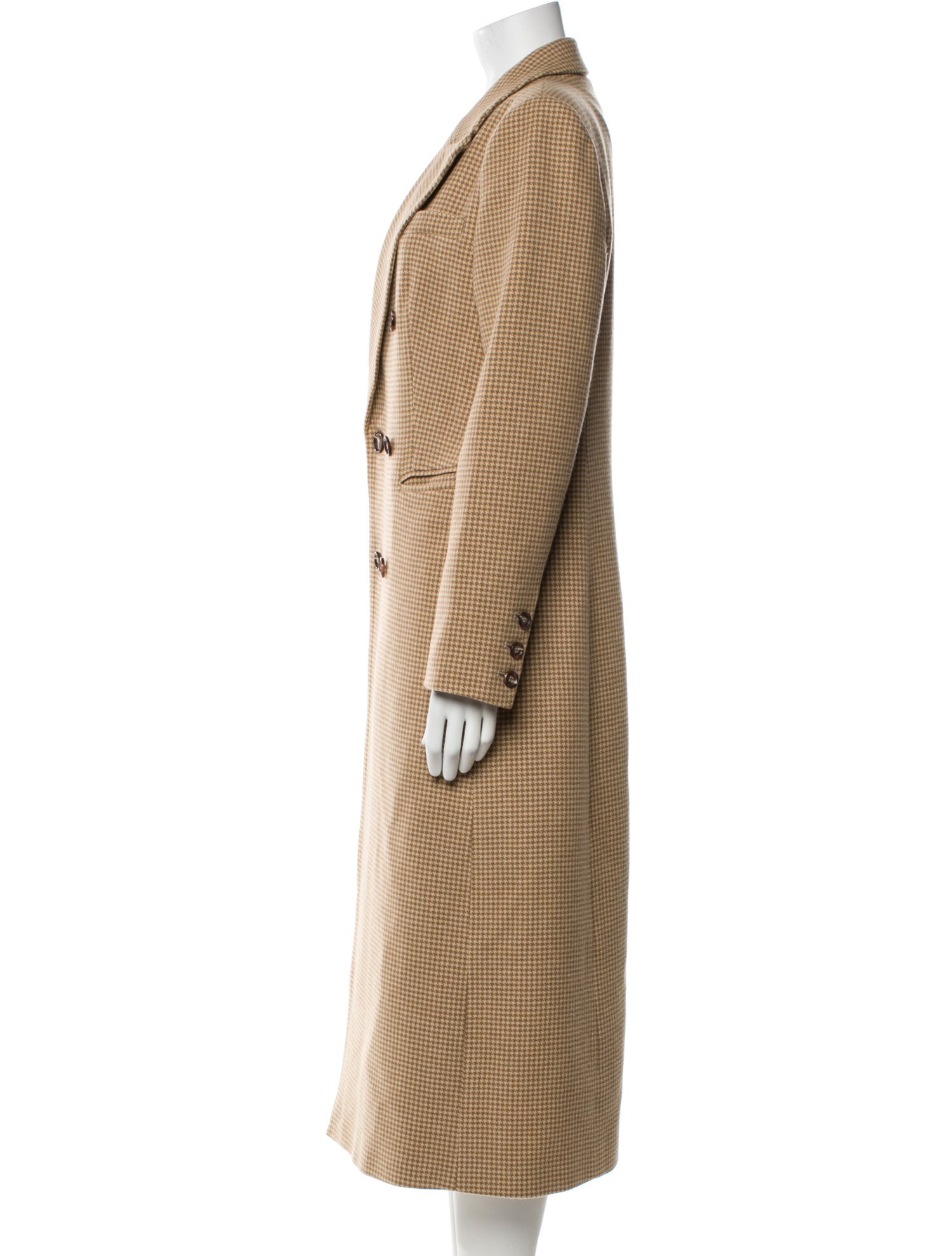 Reformation Wool Houndstooth Print Peacoat