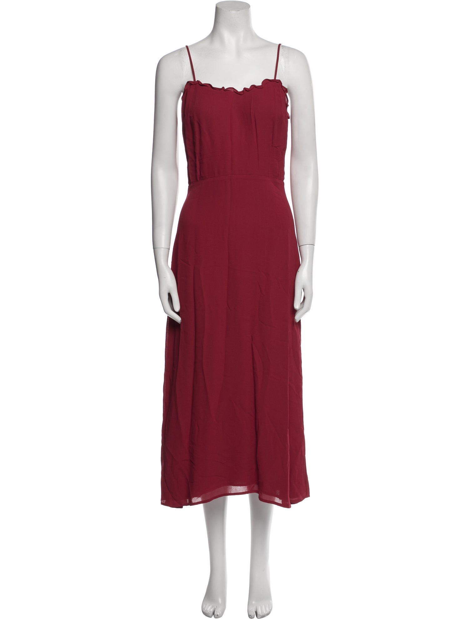 Reformation Square Neckline Midi Length Dress