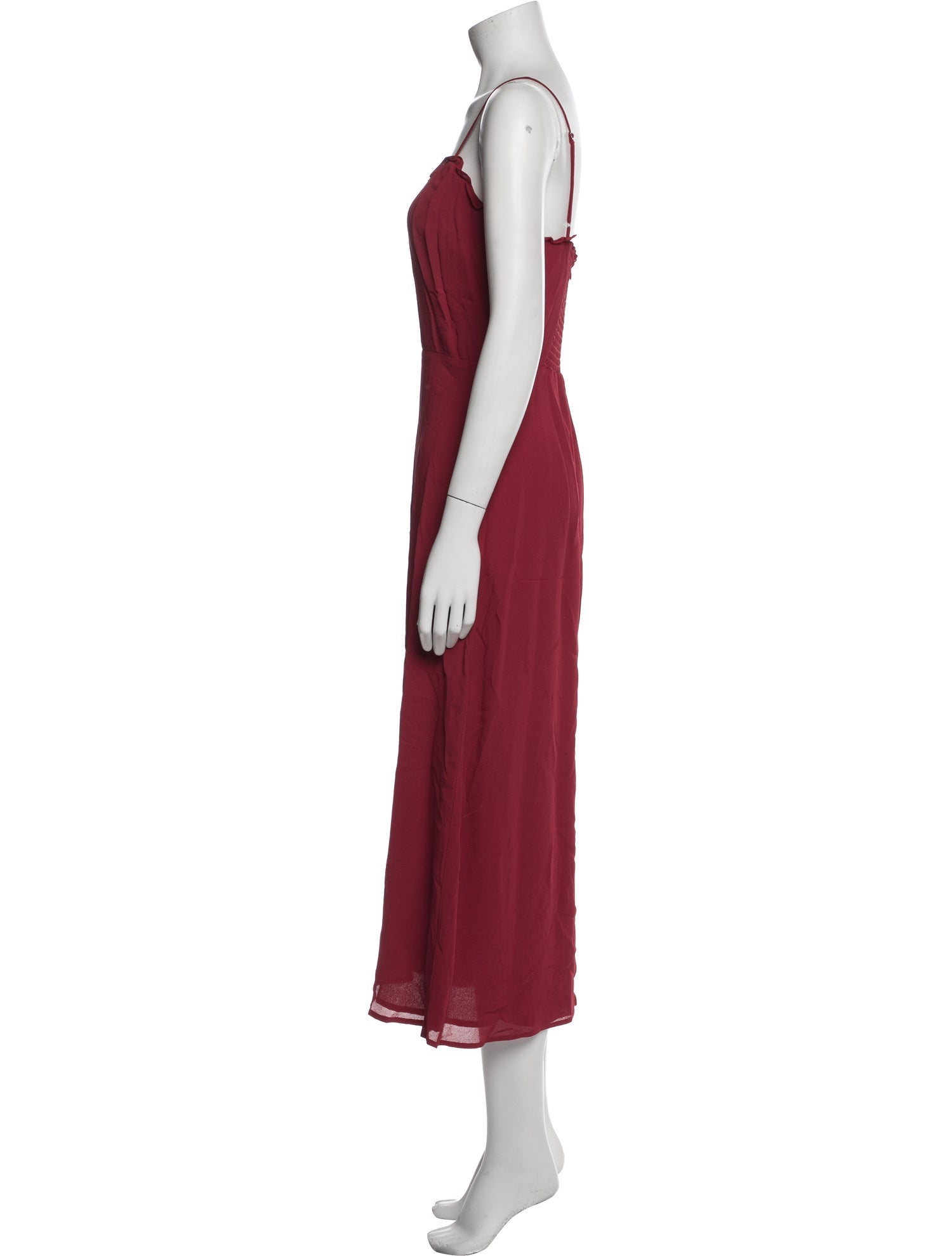 Reformation Square Neckline Midi Length Dress