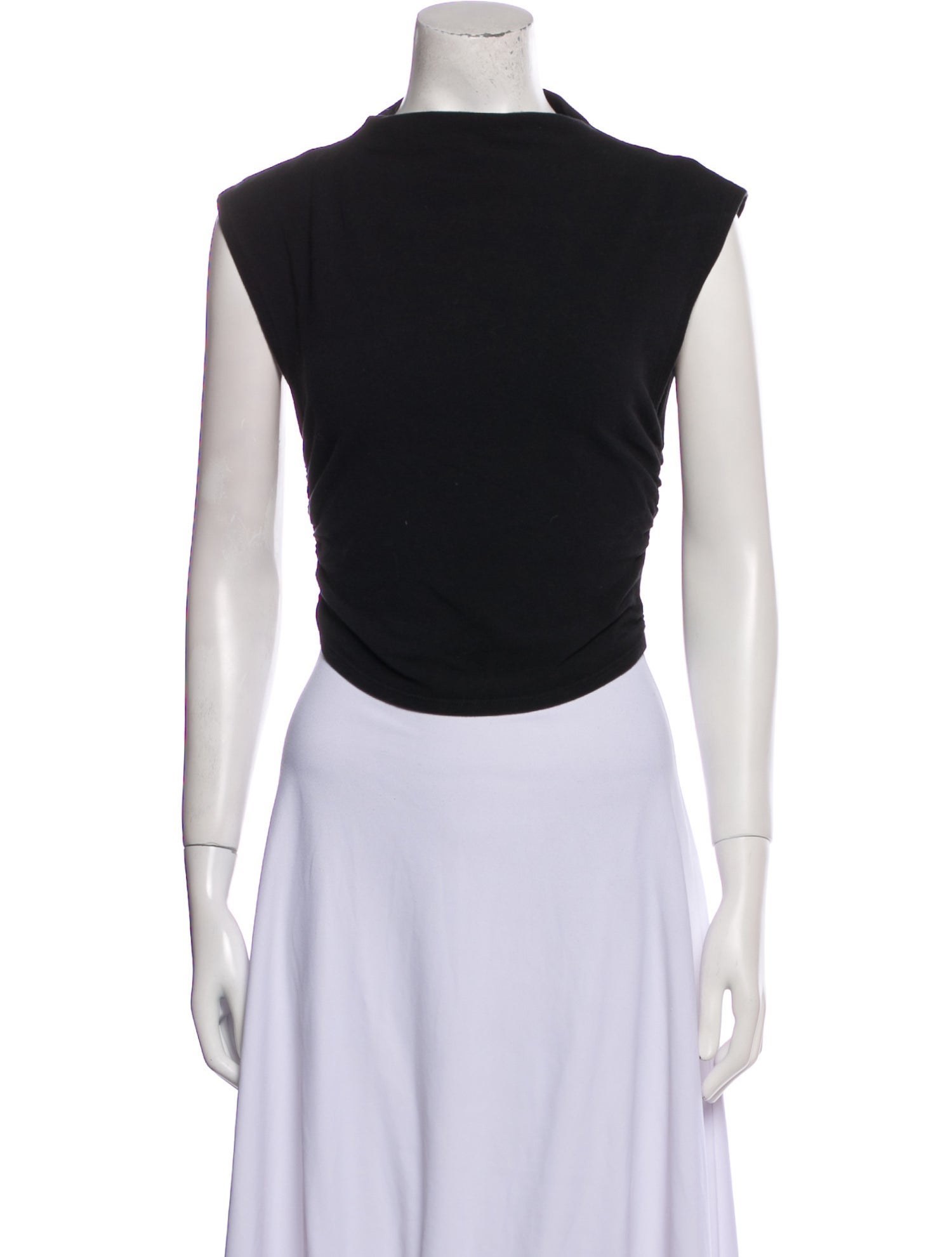 Reformation Mock Neck Sleeveless Crop Top
