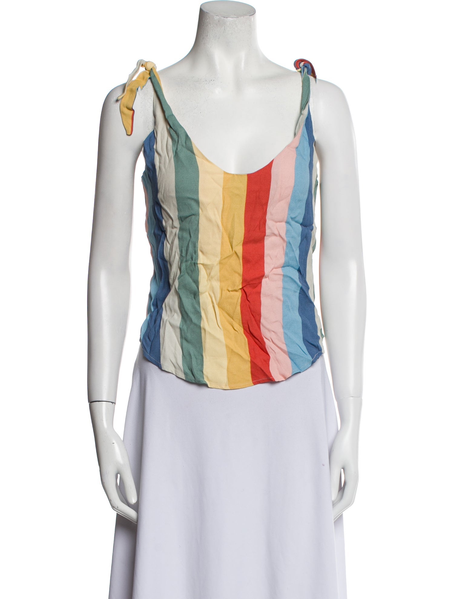 Reformation Printed Scoop Neck Top