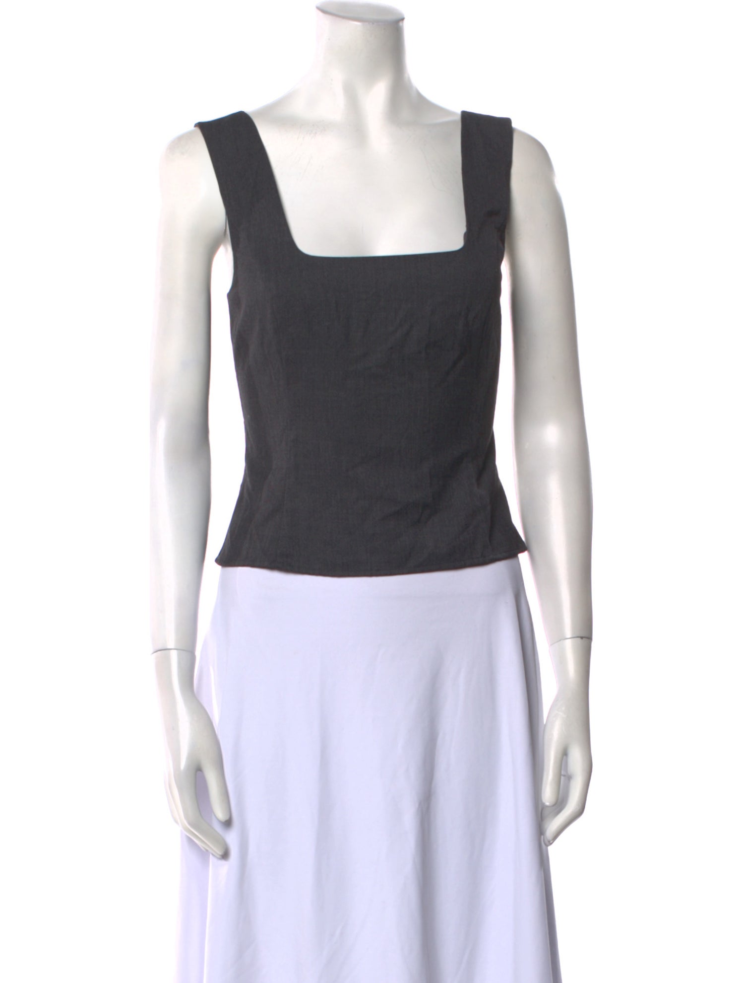 Reformation Square Neckline Sleeveless Crop Top