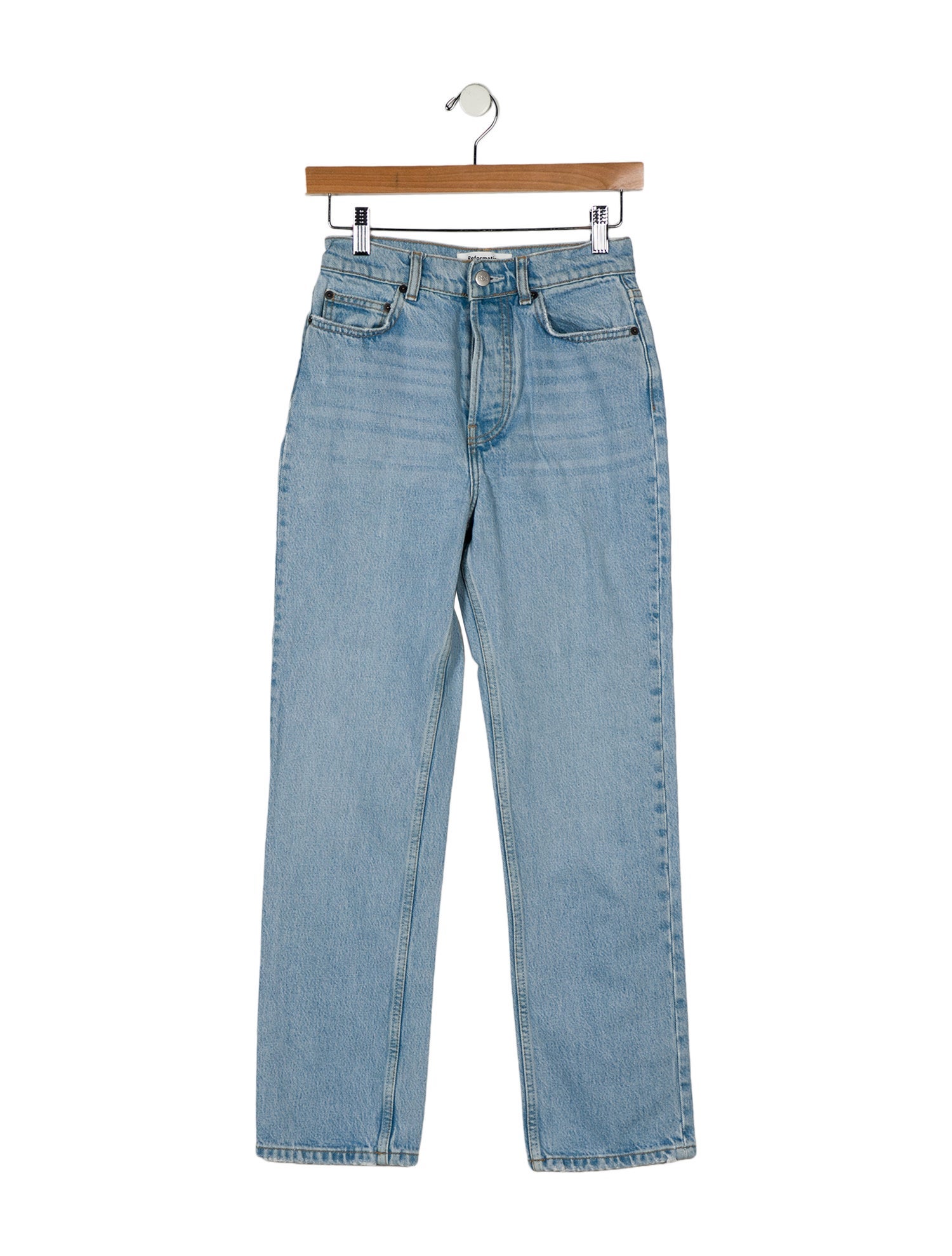 Reformation Mid-Rise Straight Leg Jeans