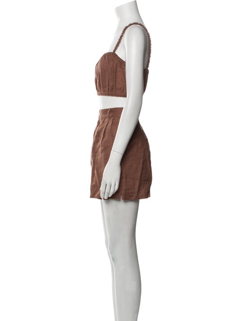 Reformation Linen Ruffle Embellishment Short Set