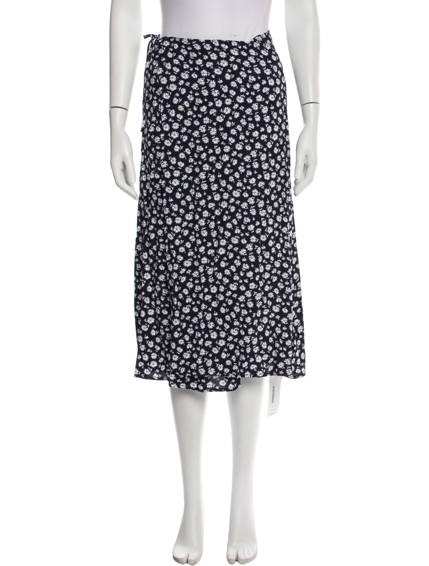 Reformation Floral Print Midi Length Skirt