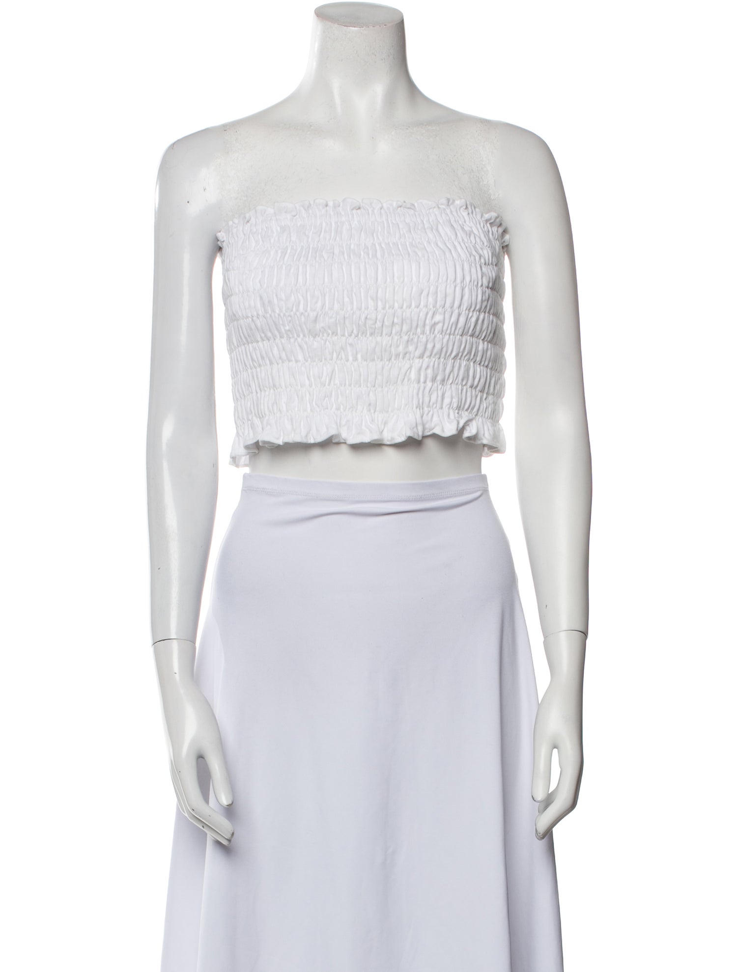 Reformation Linen Strapless Crop Top