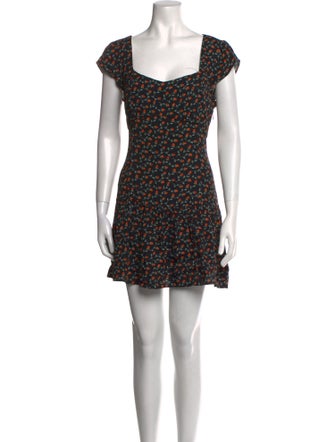 Reformation Floral Print Mini Dress