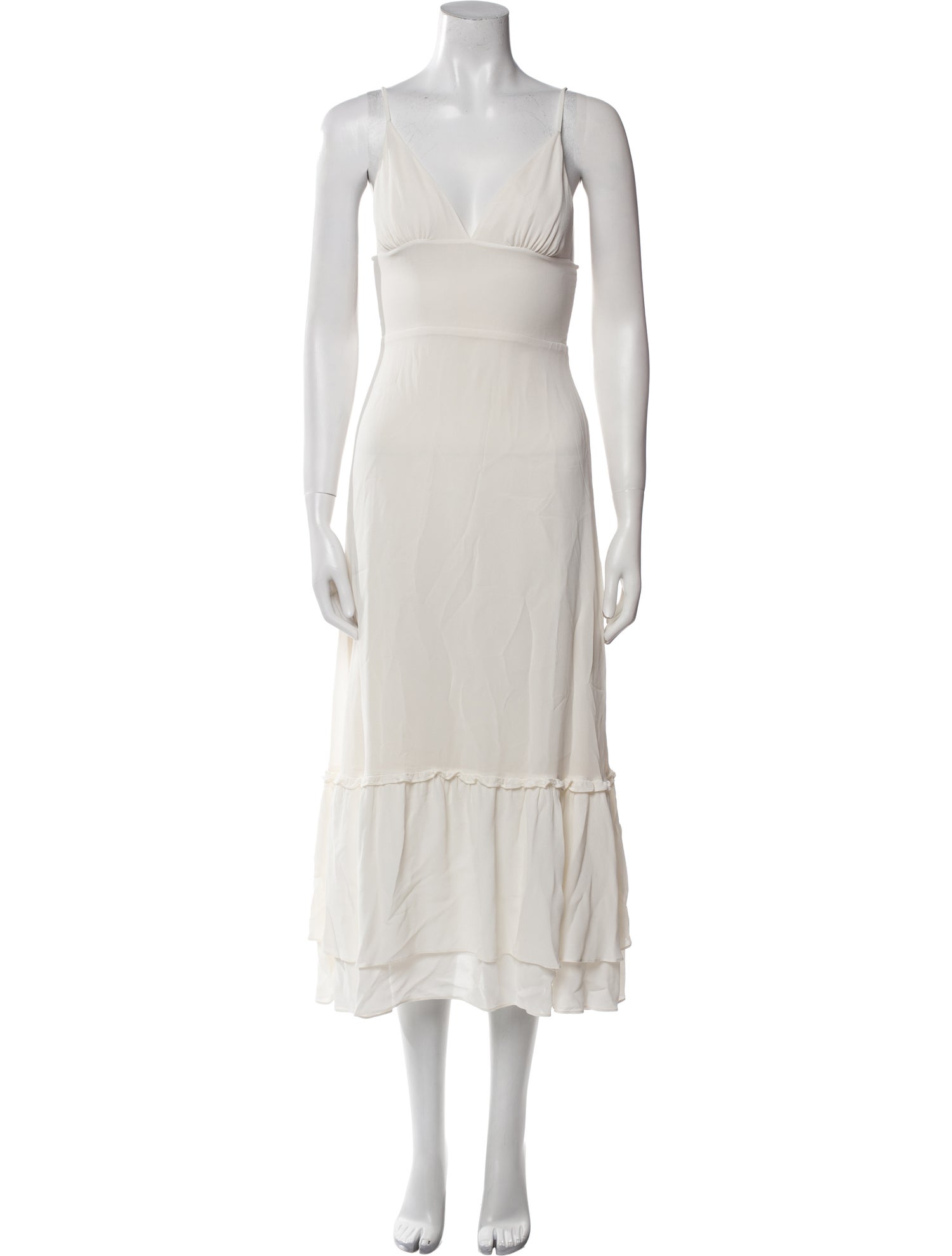 Reformation V-Neck Midi Length Dress