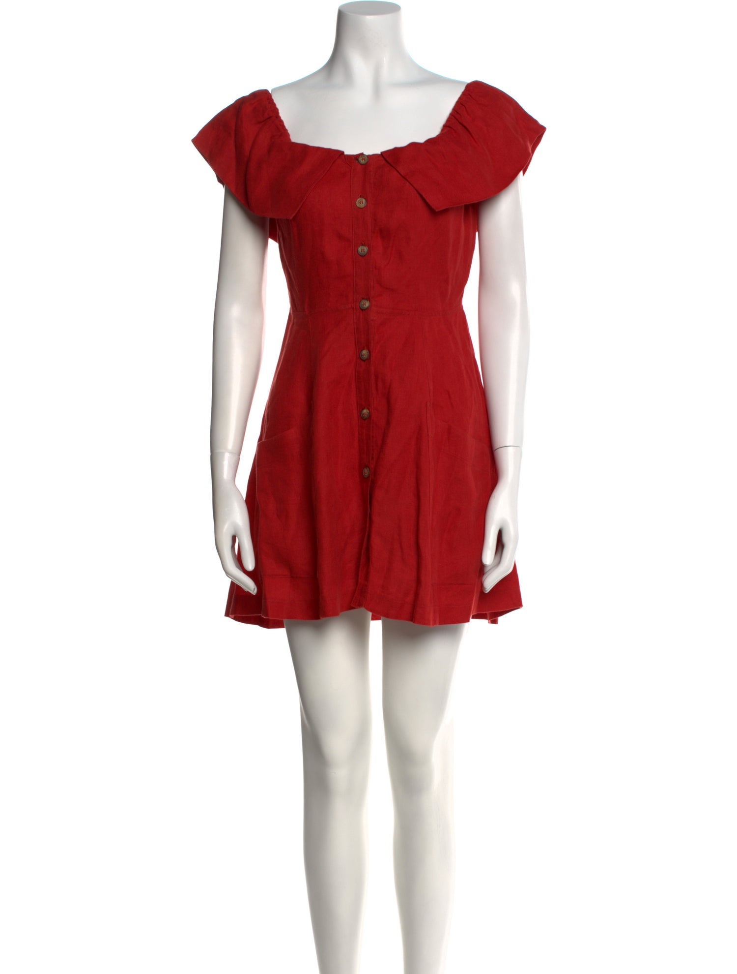 Reformation Square Neckline Mini Dress