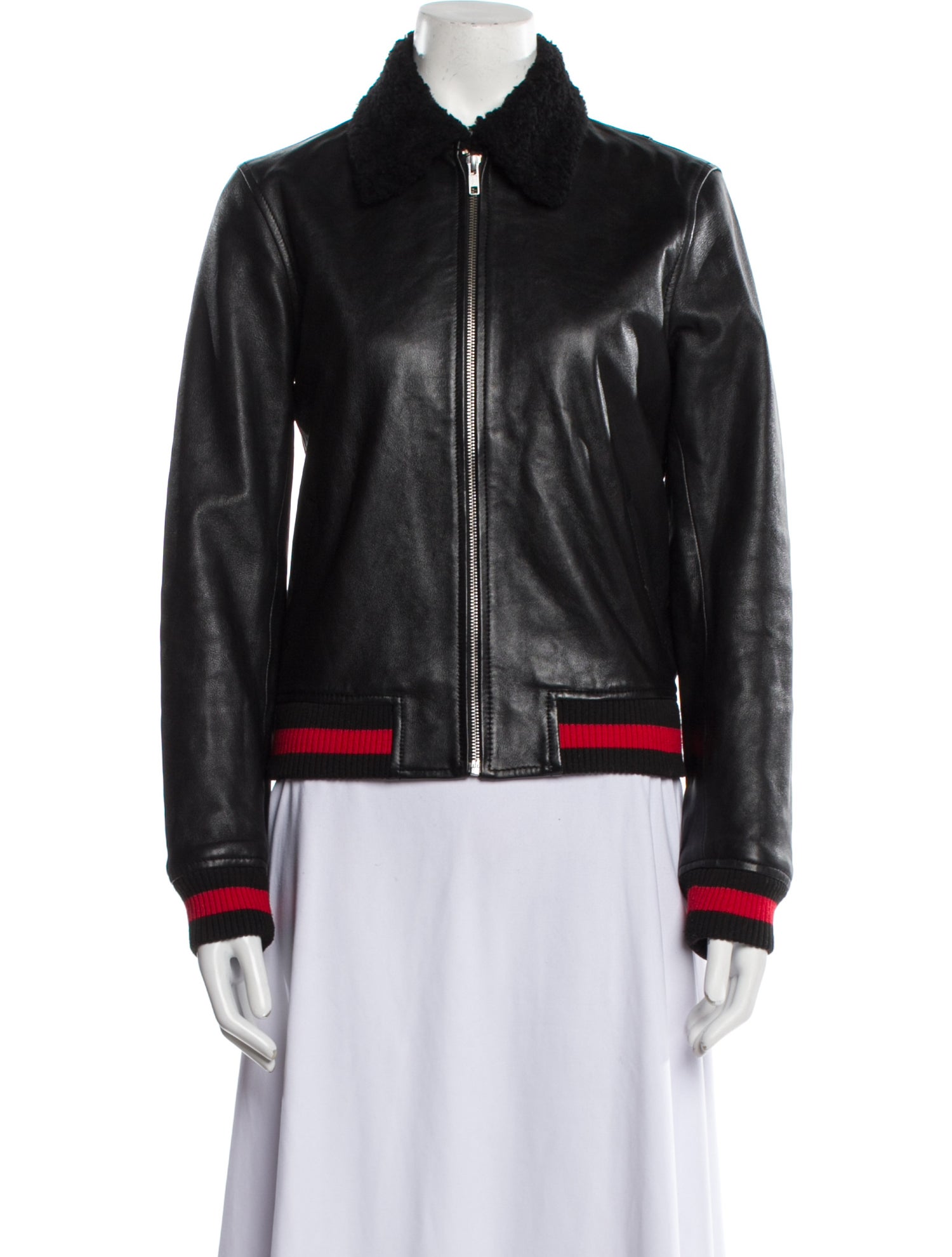 Reformation Leather Bomber Jacket