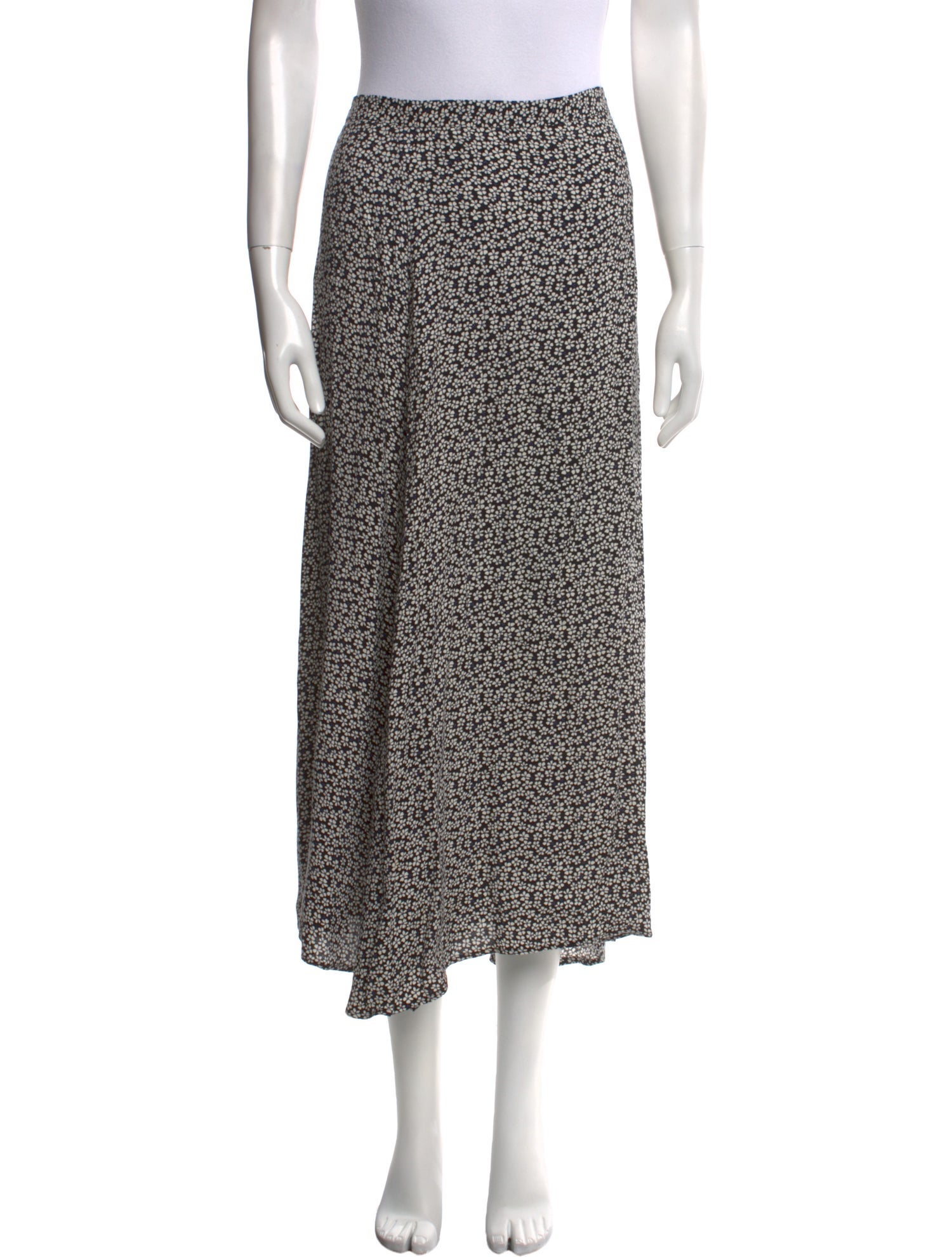 Reformation Floral Print Midi Length Skirt