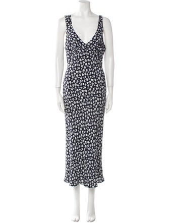 Reformation Floral Print Long Dress