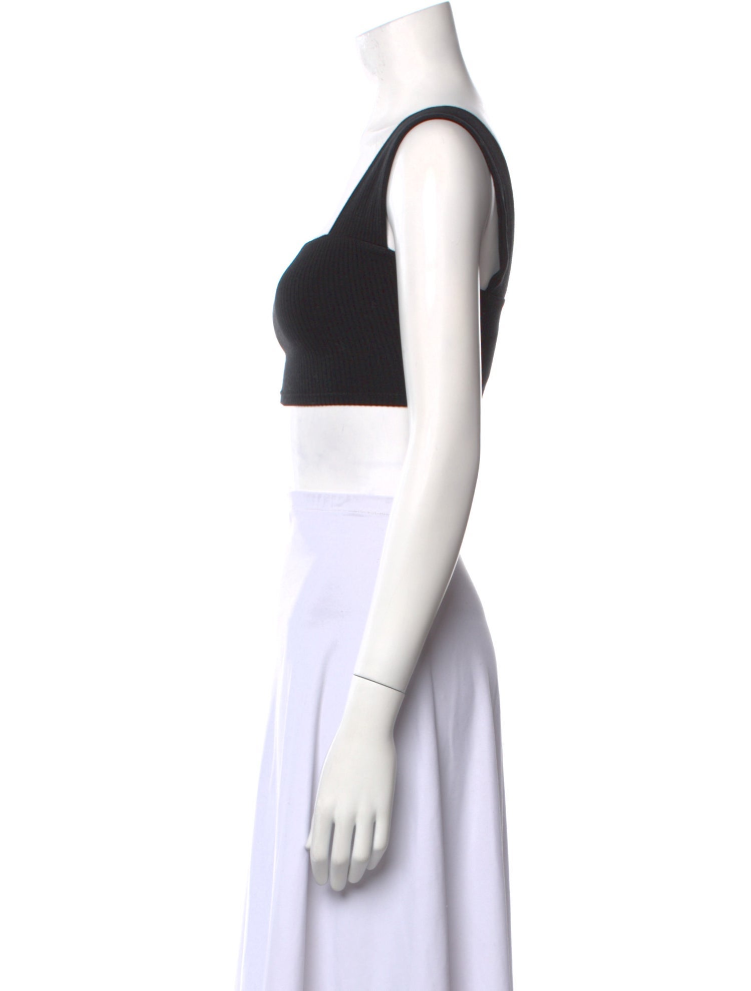 Reformation Square Neckline Sleeveless Crop Top