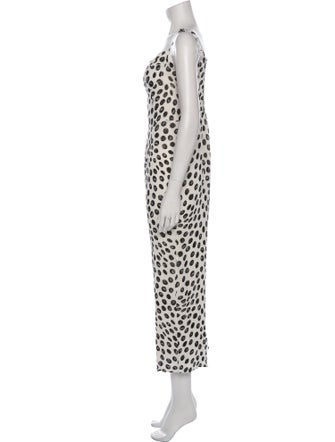 Reformation Polka Dot Print V-Neck Jumpsuit