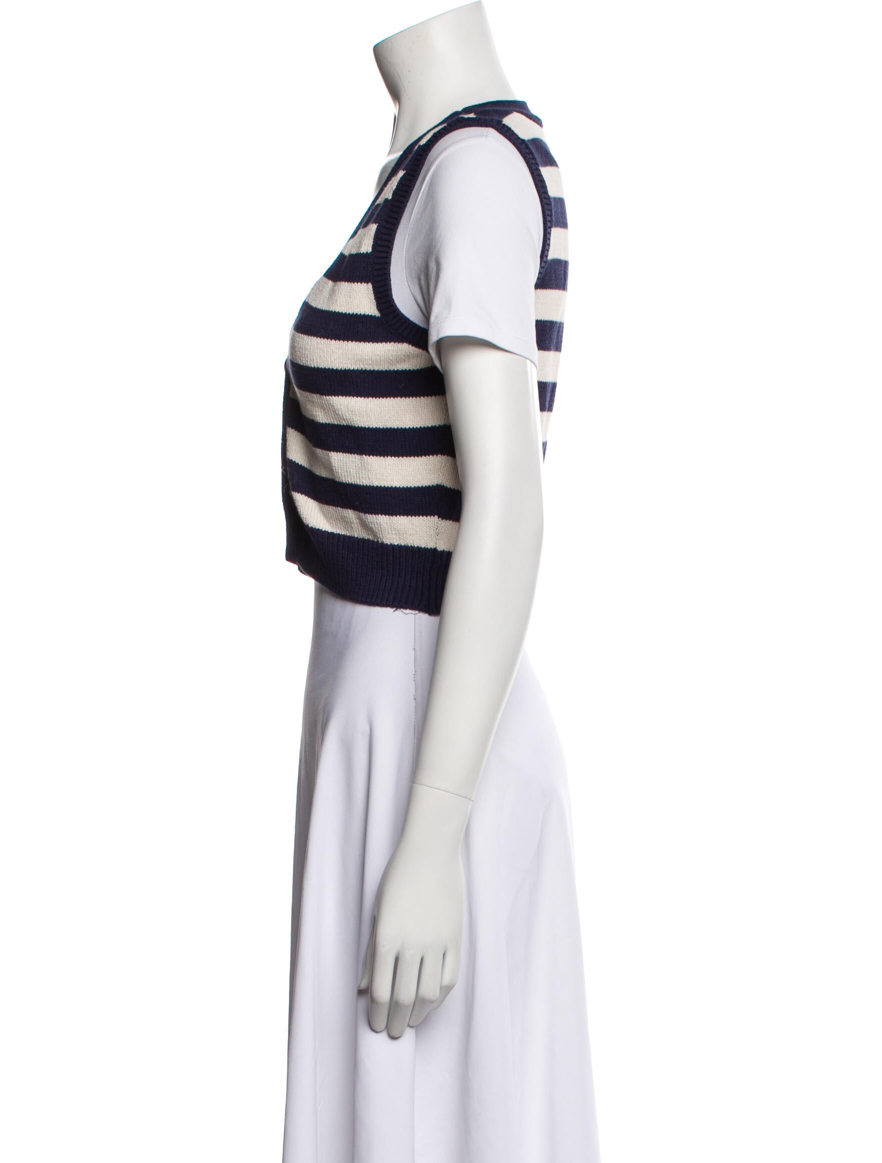 Reformation Striped Plunge Neckline Sweater