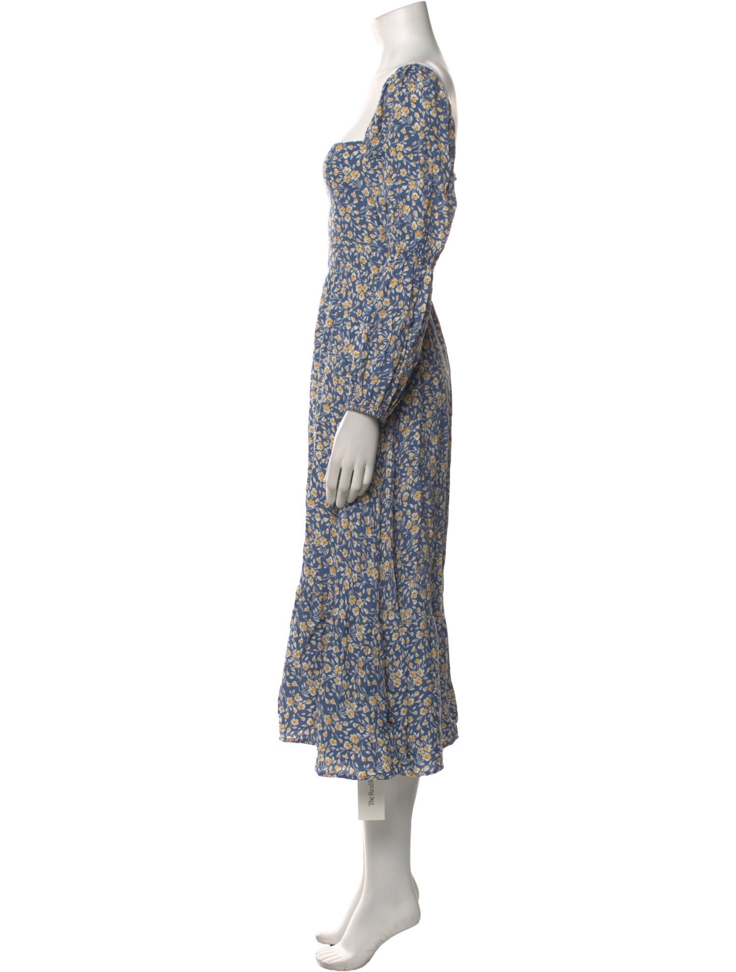 Reformation Floral Print Midi Length Dress