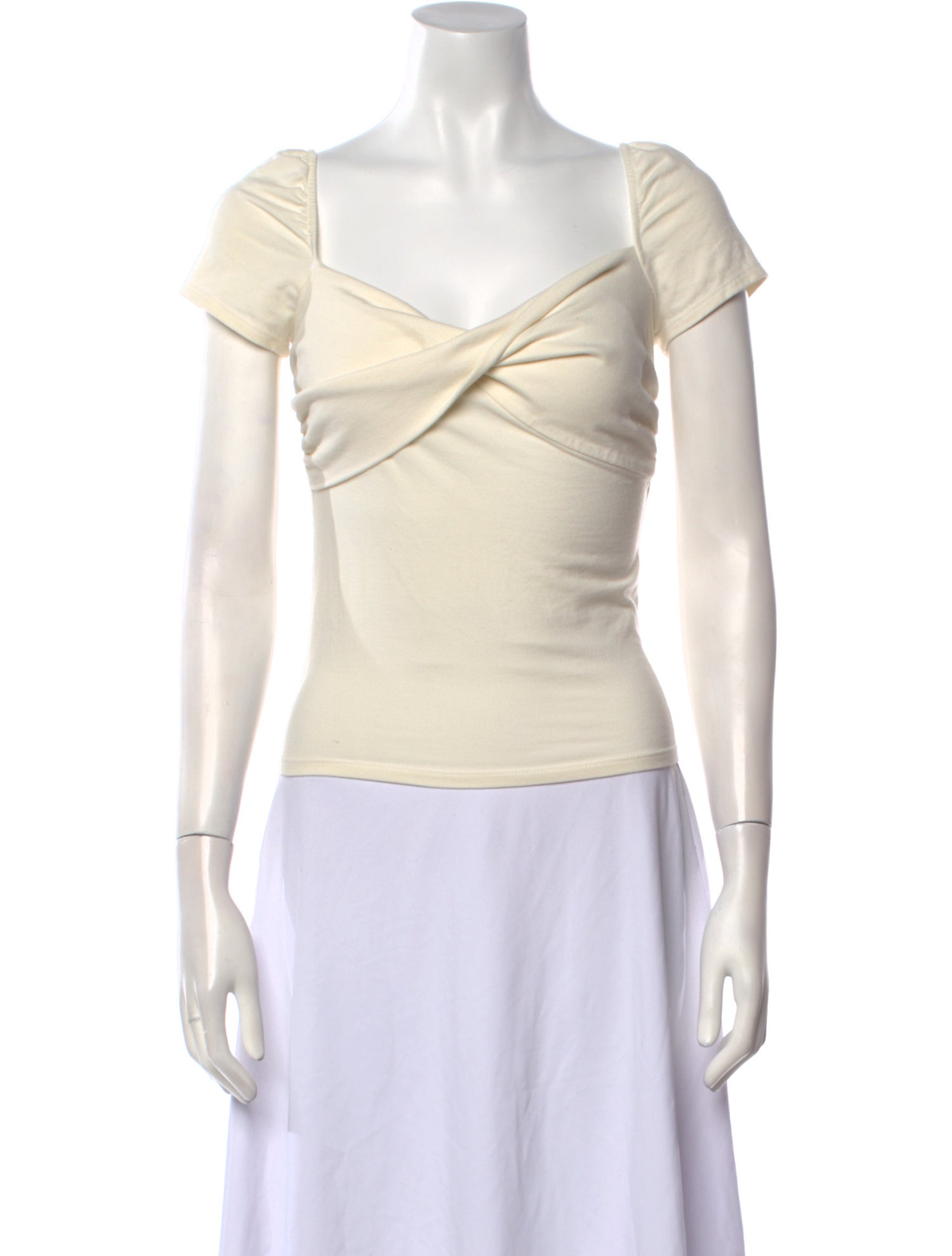 Reformation V-Neck Short Sleeve Top