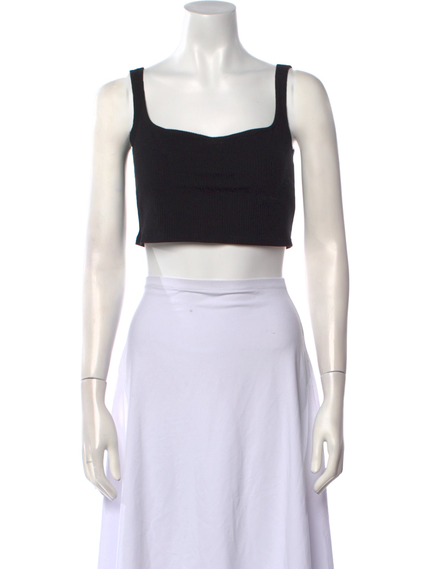 Reformation Square Neckline Sleeveless Crop Top