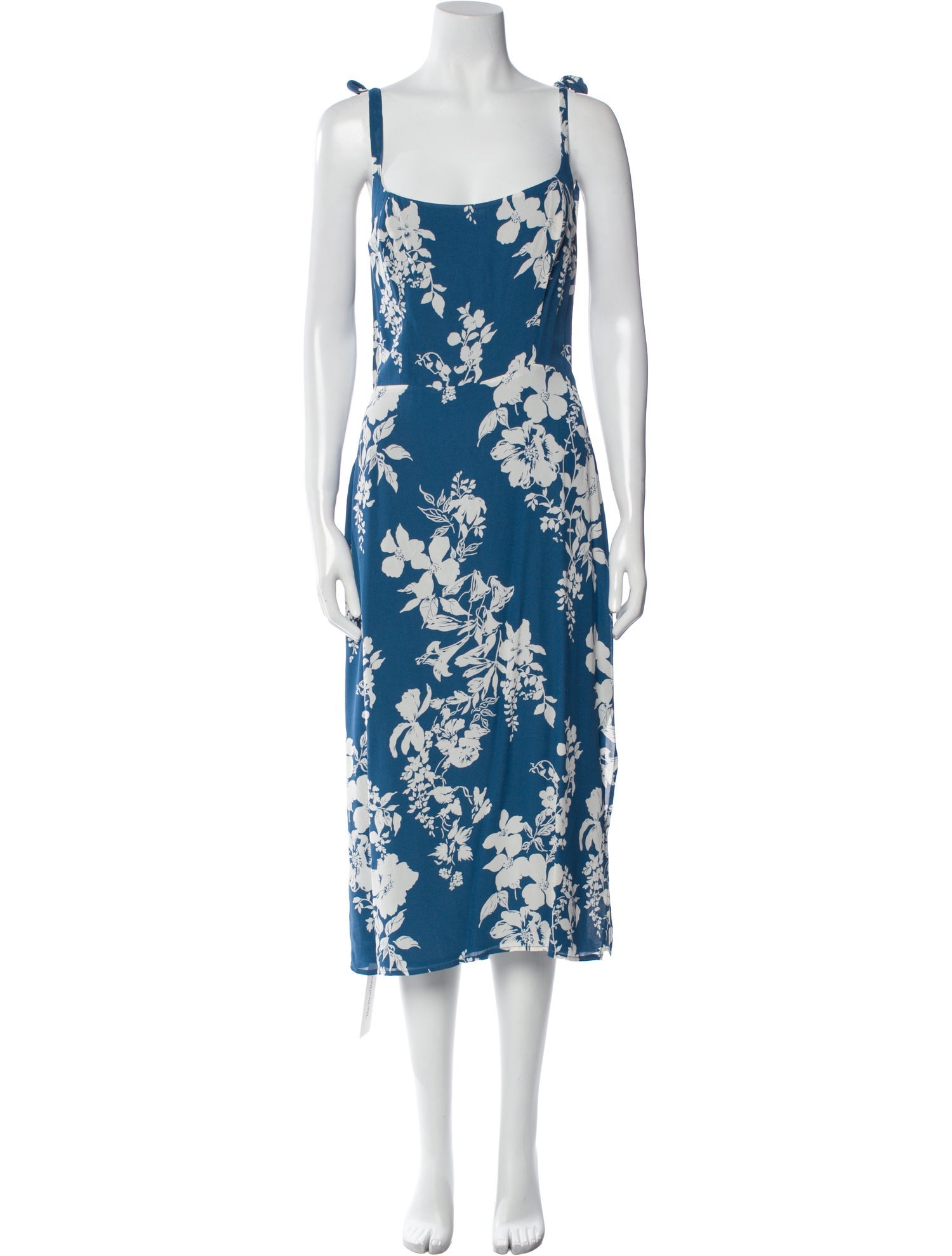 Reformation Floral Print Midi Length Dress