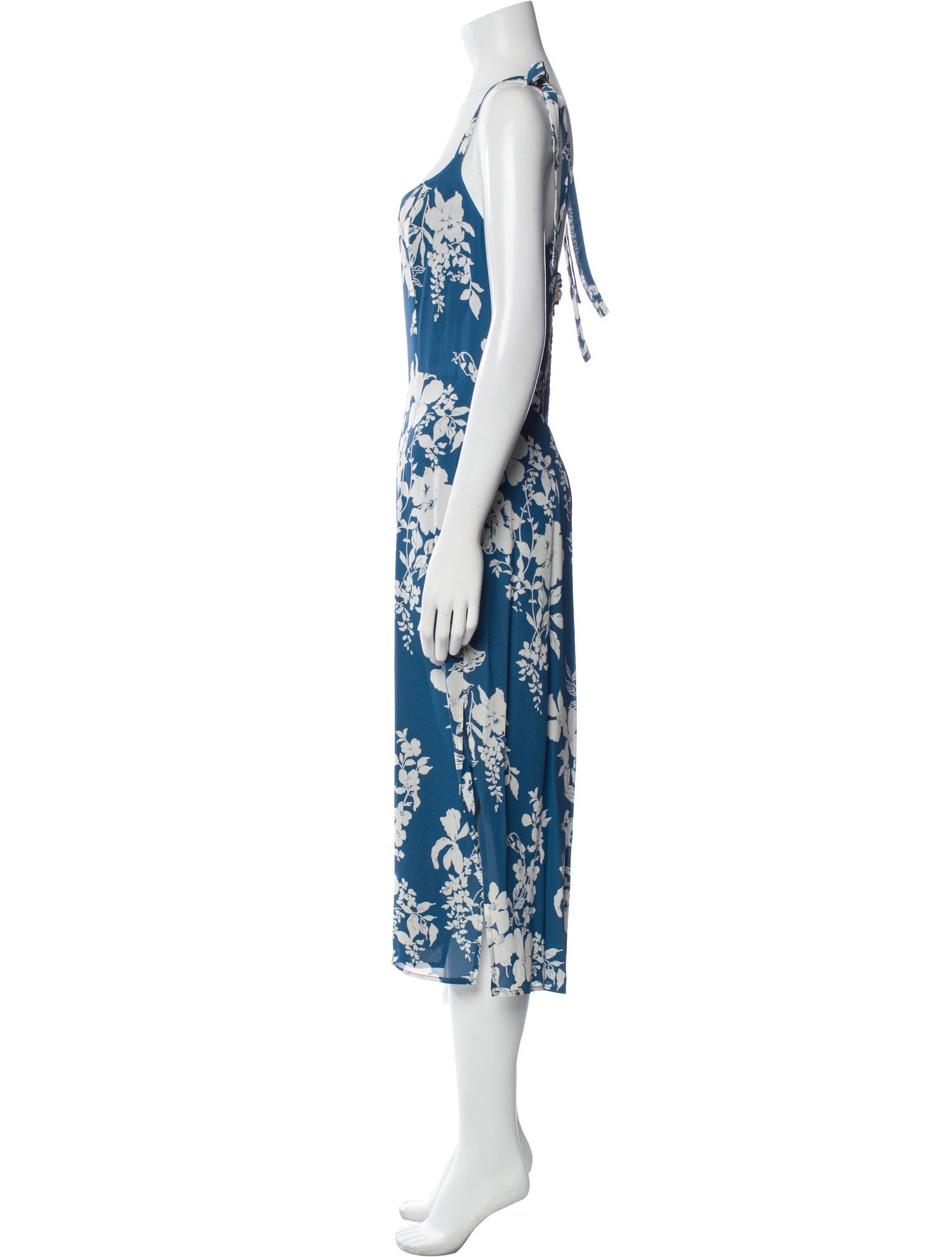 Reformation Floral Print Midi Length Dress
