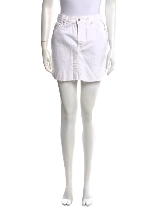 Reformation Raw-Edge Trim Mini Skirt