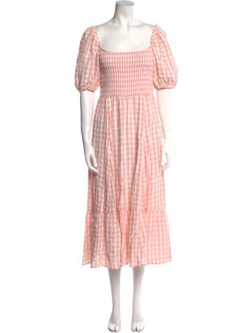 Reformation Dresses Plaid Print Long Dress M