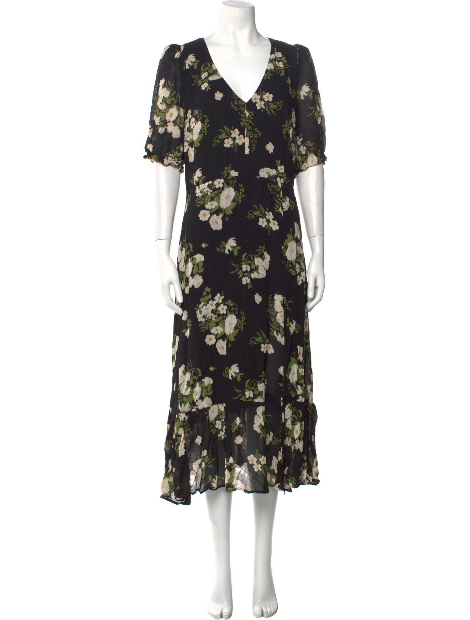 Reformation Floral Print Long Dress