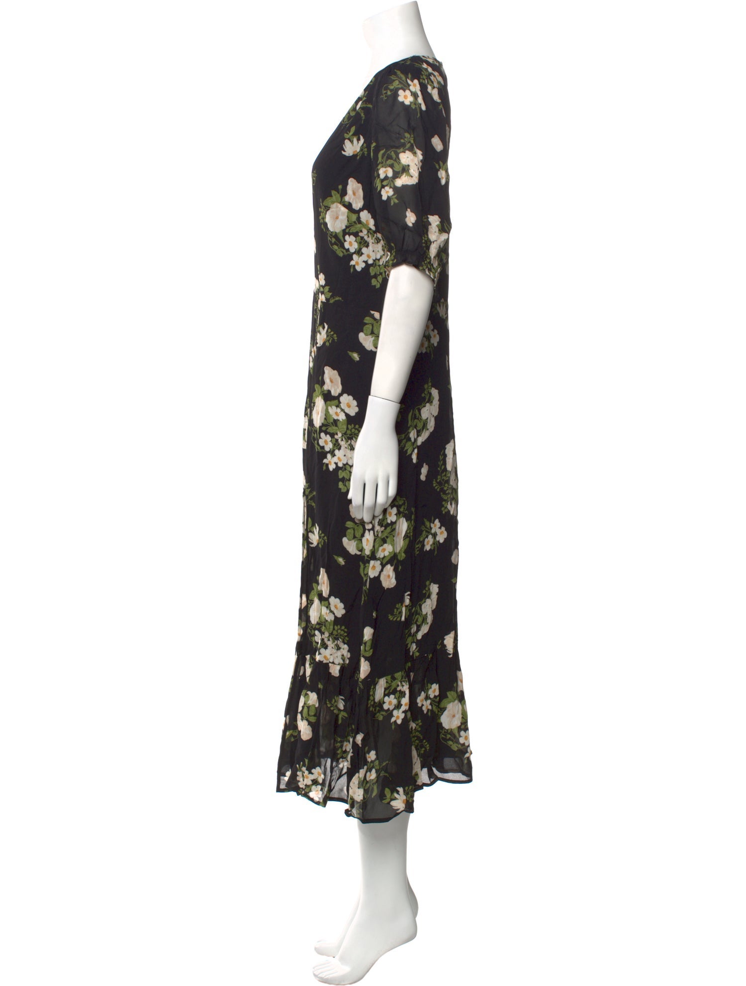 Reformation Floral Print Long Dress