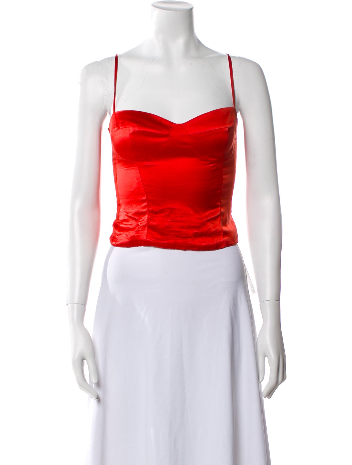 Reformation Silk Strapless Crop Top